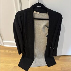 Aritzia Black Open-Front Sweater
